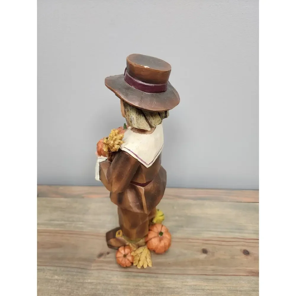 Pacific Rim Thanksgiving Harvest Fall Pilgrim Man Cubist Figures 11
